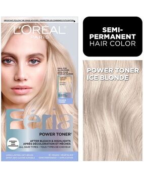 L’ORÉAL FÉRIA NWT Ice Blonde Power Toner Anti Brass Hair Gloss Treatment Kit
